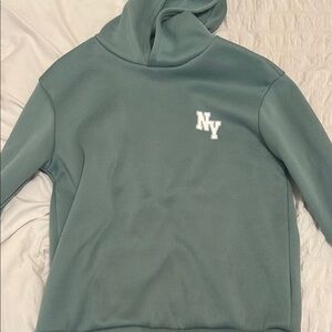 SHEIN Green Sweatshirt with Turtleneck Design